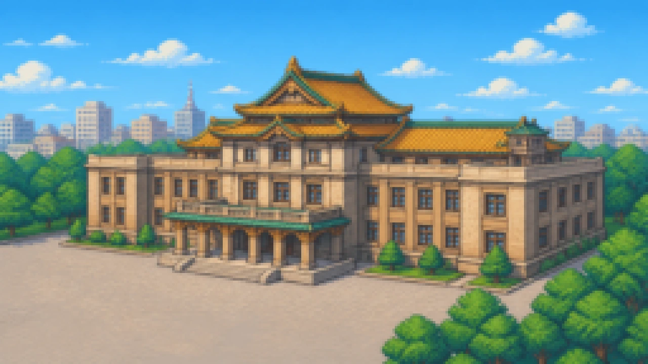 长春 · 伪满皇宫 · 45°侧视图